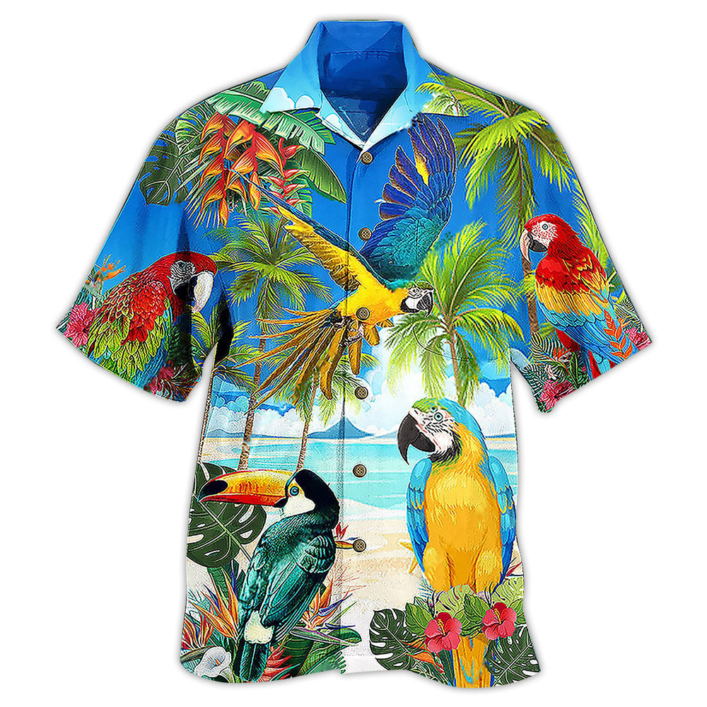 Parrot Funny Parrot Pirates In The Ocean Hawaiian Shirt - Trendy