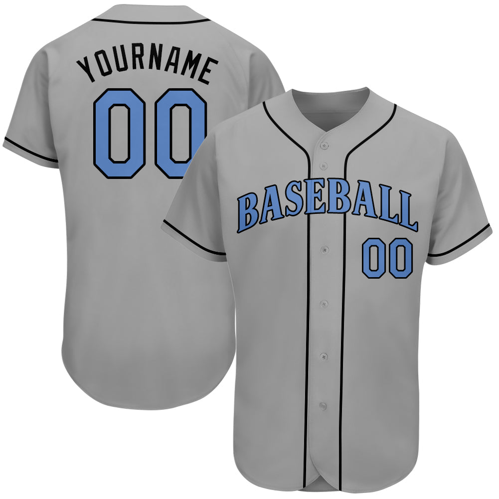 Custom Baseball Jersey White Light Blue-Dark Gray Authentic Father's Day Men's Size:XL