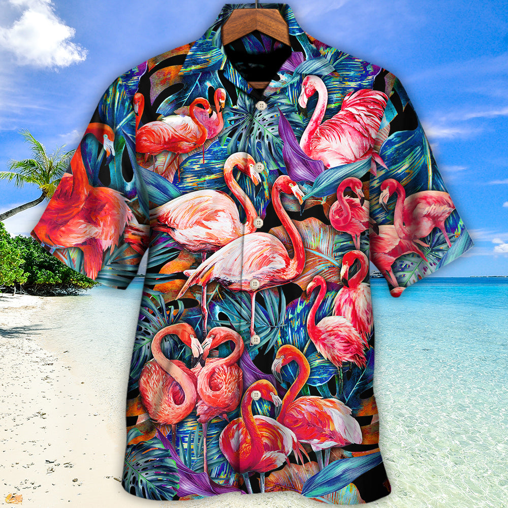 Flamingo Coloful In Tropical - Hawaiian Shirt