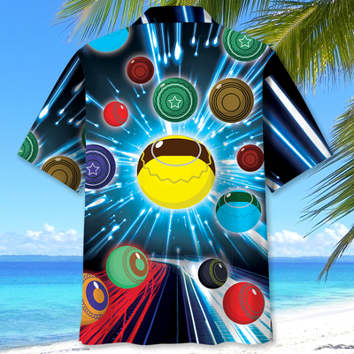 Neon Galaxy Lawn Bowl Hawaiian Shirt