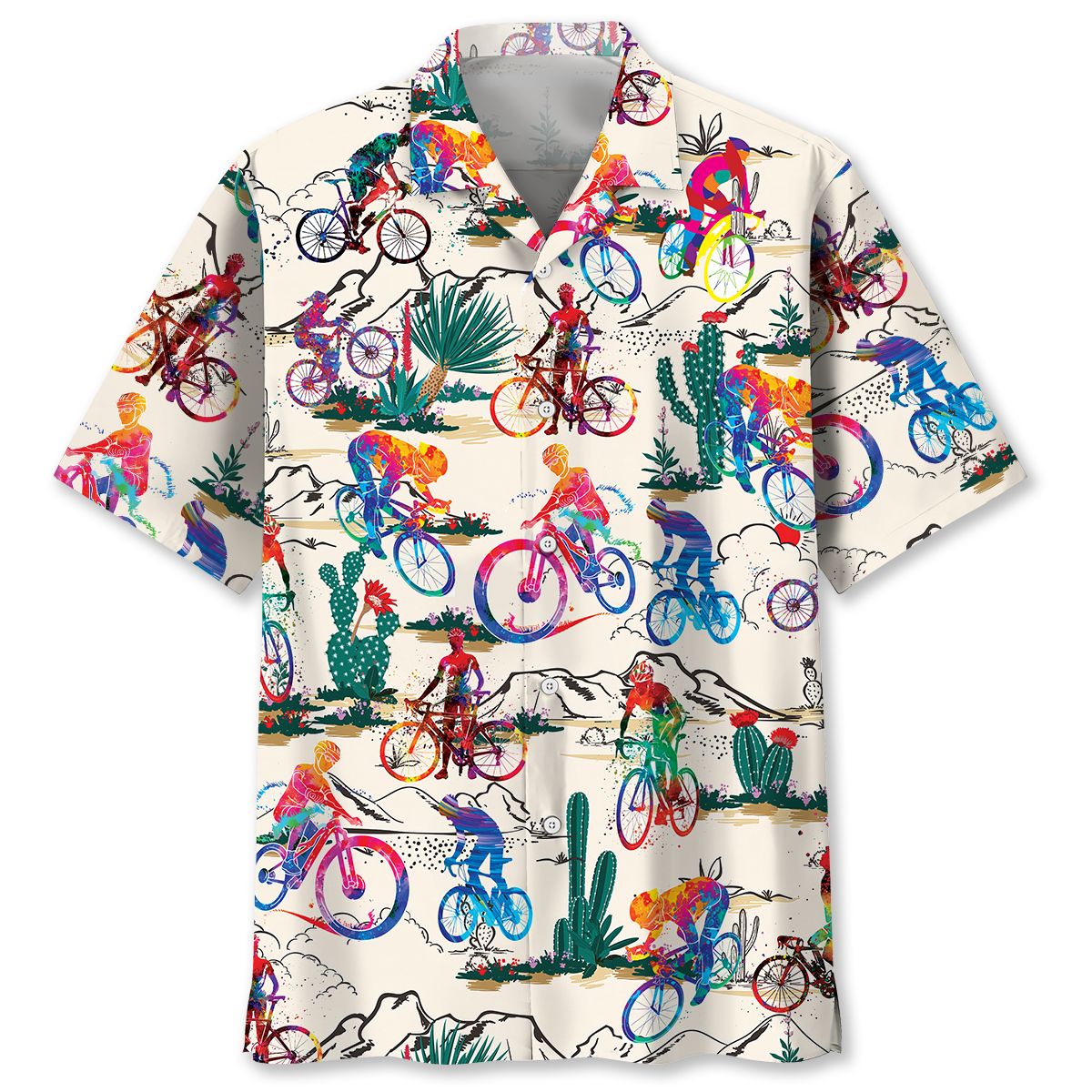 Desert Cycling Hawaiian Shirt