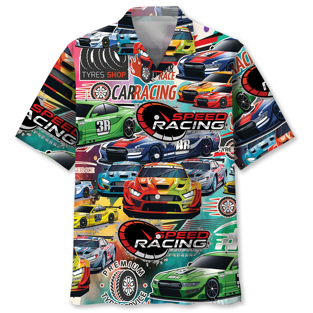 Drift Car Racing Hawaiian Shirt