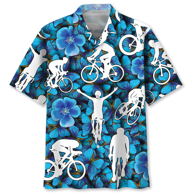 Blue Light Cycling Hawaiian Shirt