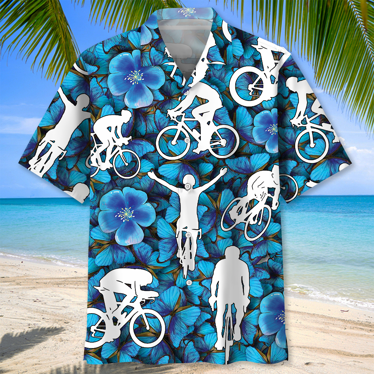 Blue Light Cycling Hawaiian Shirt
