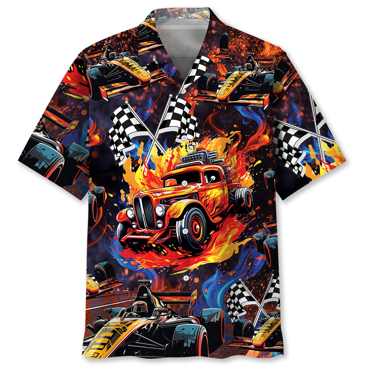 Drag Racing Hot Rod Motorsport Hawaiian Shirt