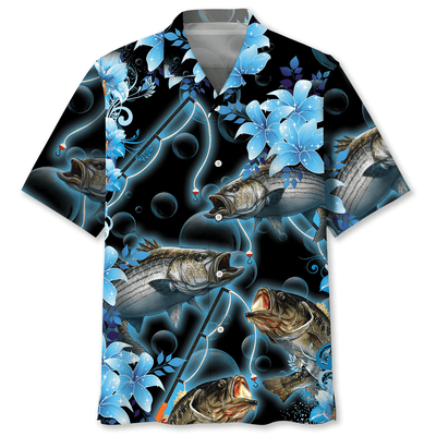 Blue Light Fishing Hawaiian Shirt