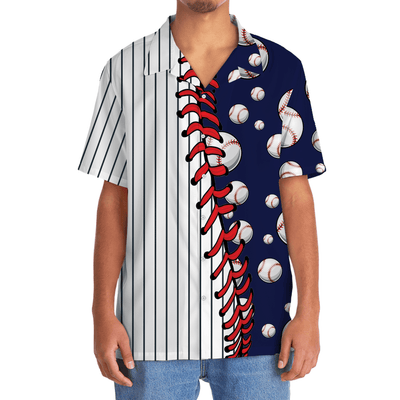 Stripes Baseball Hawaiian Shirt