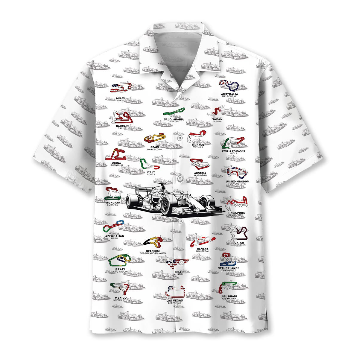 2024 F1 Circruits Hawaiian Shirt