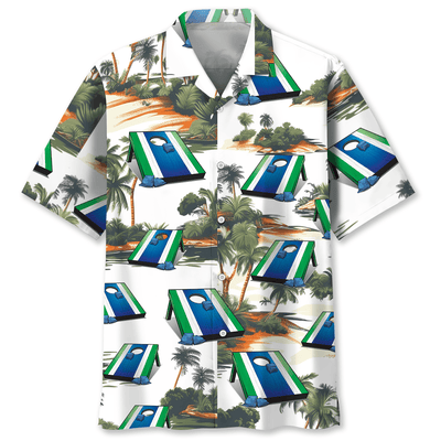 Tropical Cornhole Hawaiian Shirt