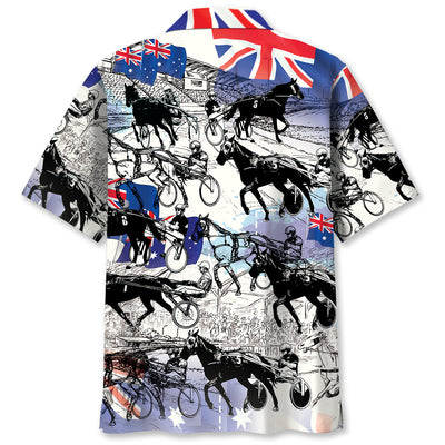 Retro Horse Harness Racing Hawaiian Shirt