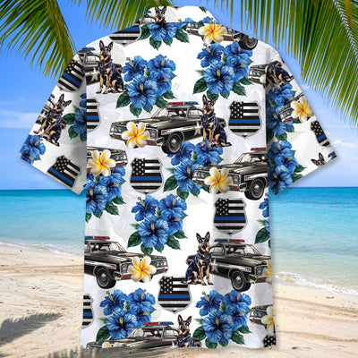 Summer Old Car Police Hawaiian Shirt