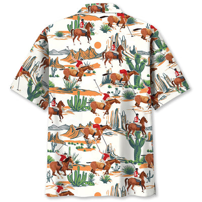 Desert Horse Polo Sport Hawaiian Shirt