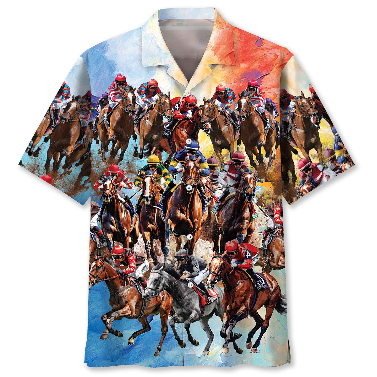 Vintage Horse Racing Lover Hawaiian Shirt