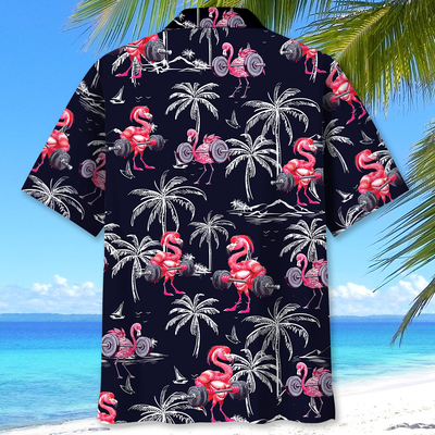 Funny Flamingo Gym Hawaiian Shirt