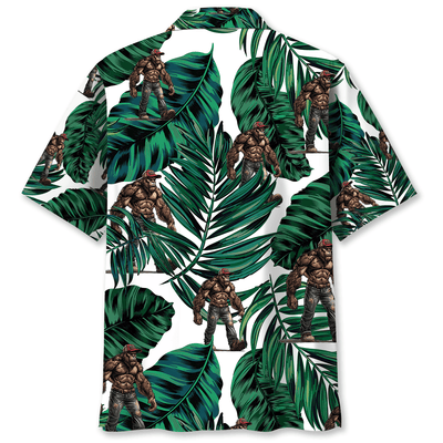 Trucker Bigfoot Hawaiian Shirt