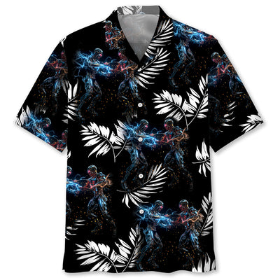 Floral Robotic Hawaiian Shirt