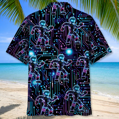 Semiconductor Chip Robot Hawaiian Shirt