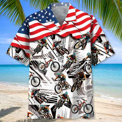 American Mountain Bike Hawaiian Shirt