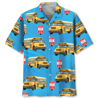 Stop School Bus Hawaiian Shirt