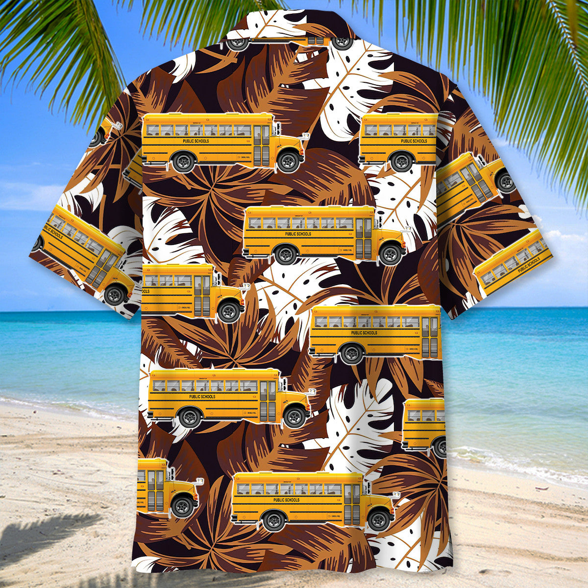 School Bus Hawaiian Shirt