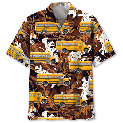 School Bus Hawaiian Shirt