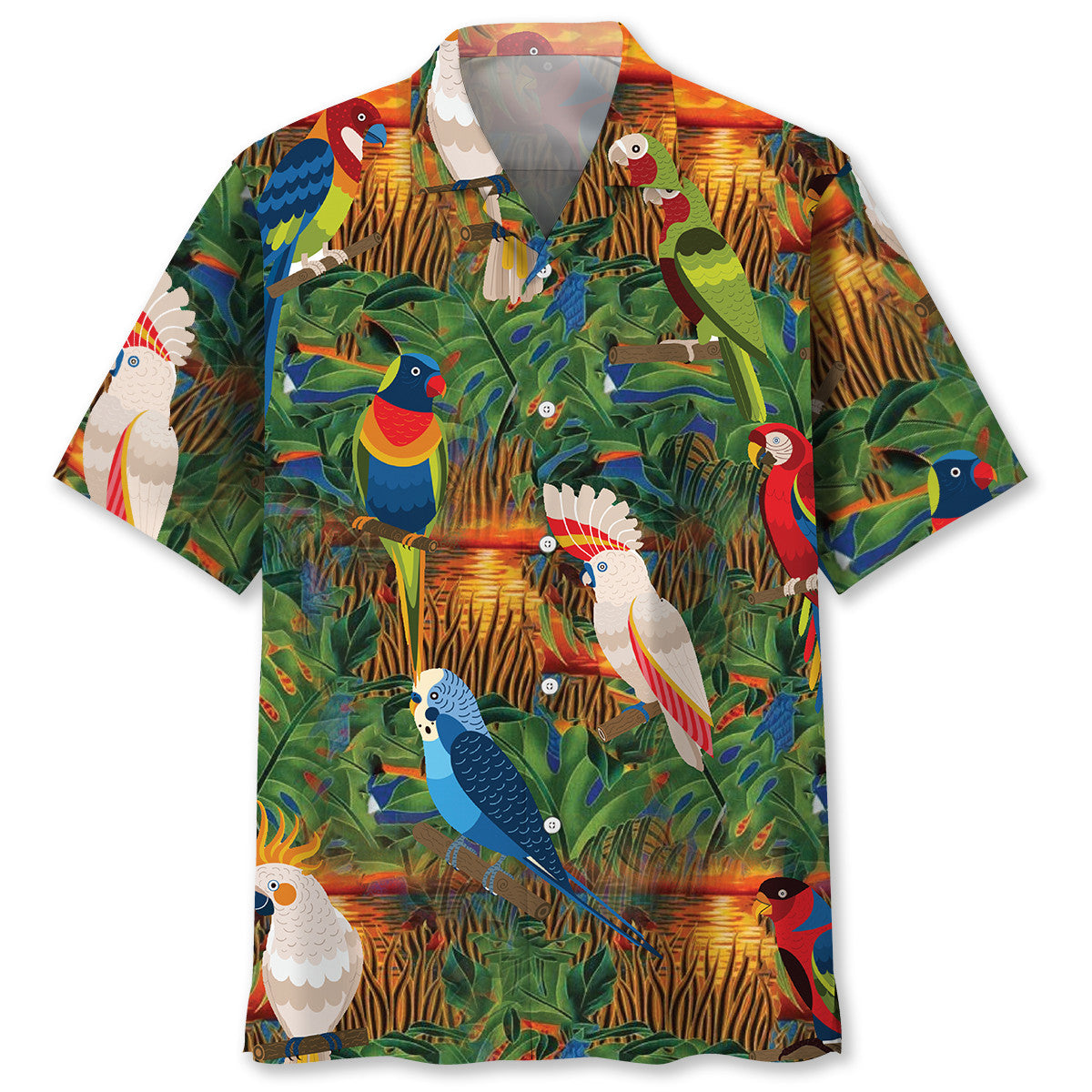 Parrot Sunset Marsh Hawaiian Shirt