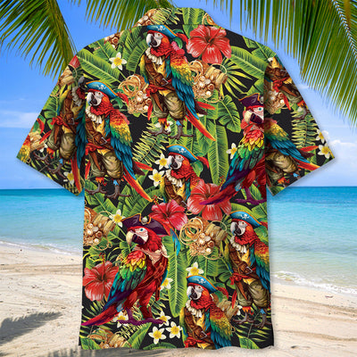 Pirate Parrot Tropical Hawaiian Shirt