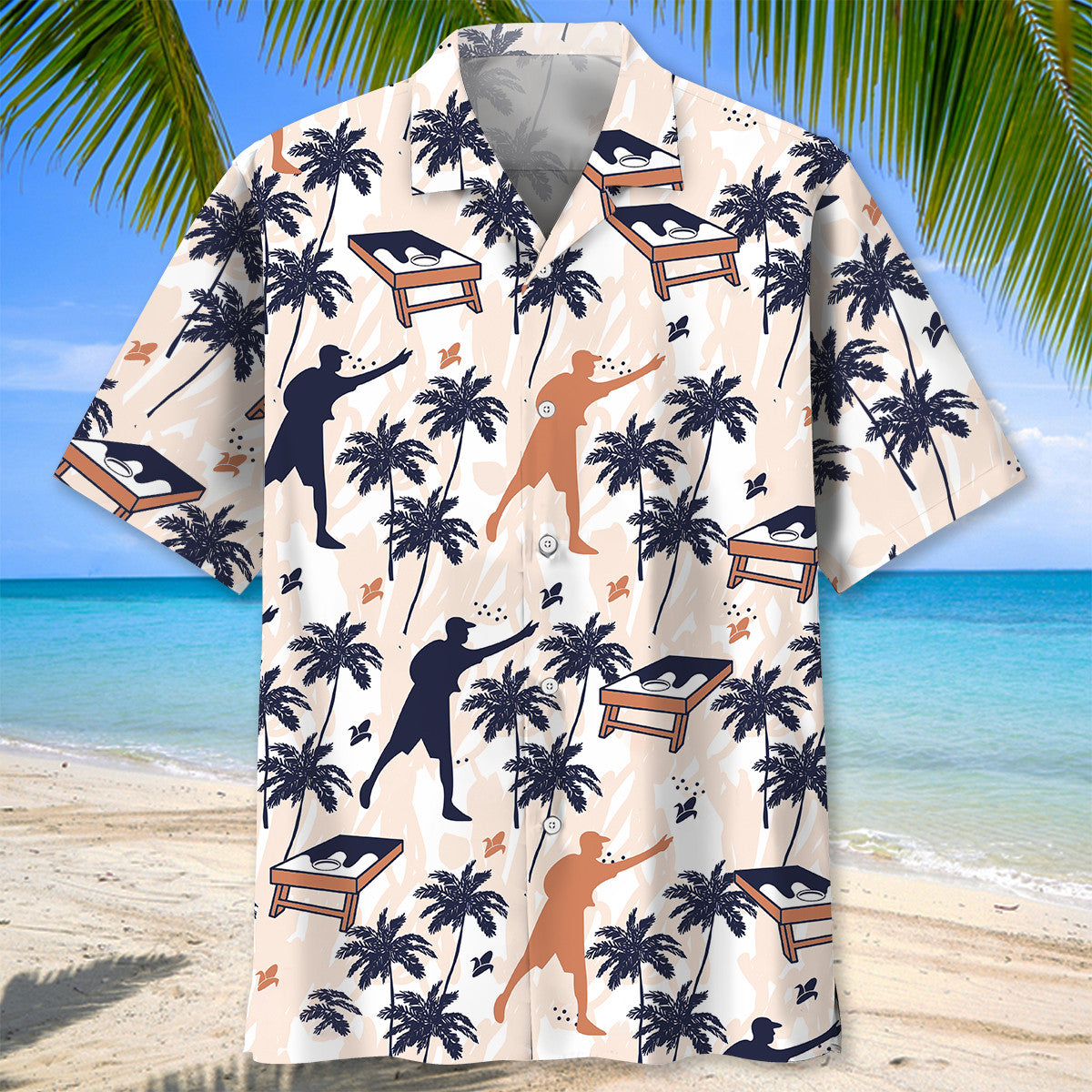 Funny Cornhole Corn Tropical Hawaiian Shirt