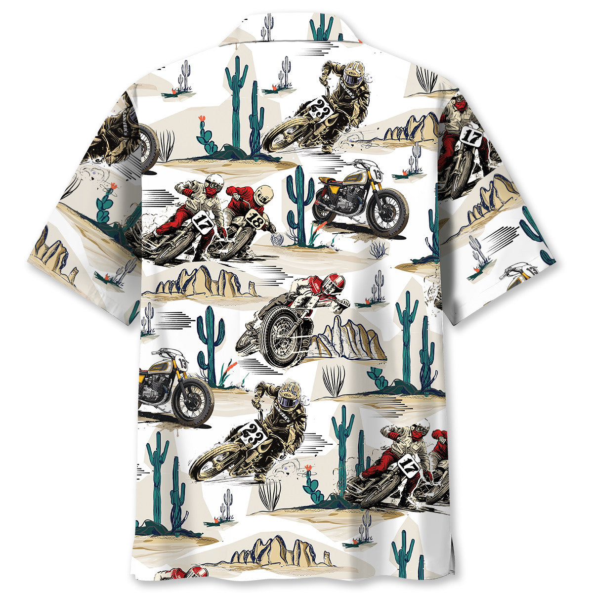 Desert Flat-Track Bike Racing Hawaiian Shirt