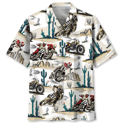 Desert Flat-Track Bike Racing Hawaiian Shirt