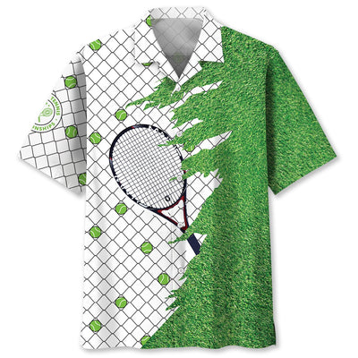 Tennis Green Hawaiian Shirt