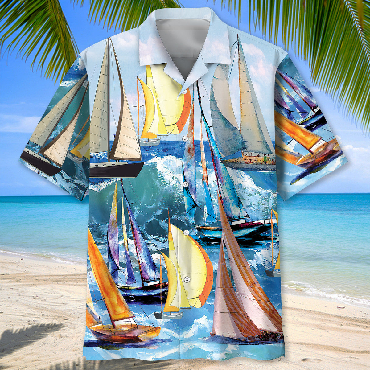 Vintage Sailboat Hawaiian Shirt