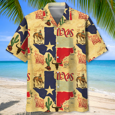 Don't Mess With Texas Cowboy Hawaiian Shirt