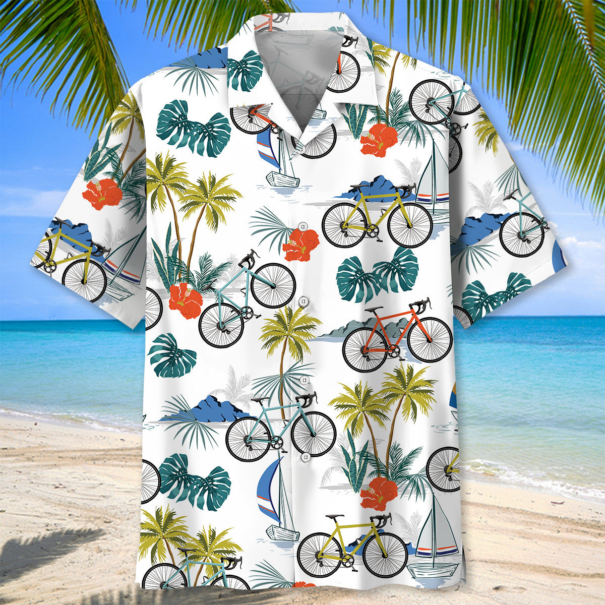 Tropical Cycling Hawaiian Shirt Men