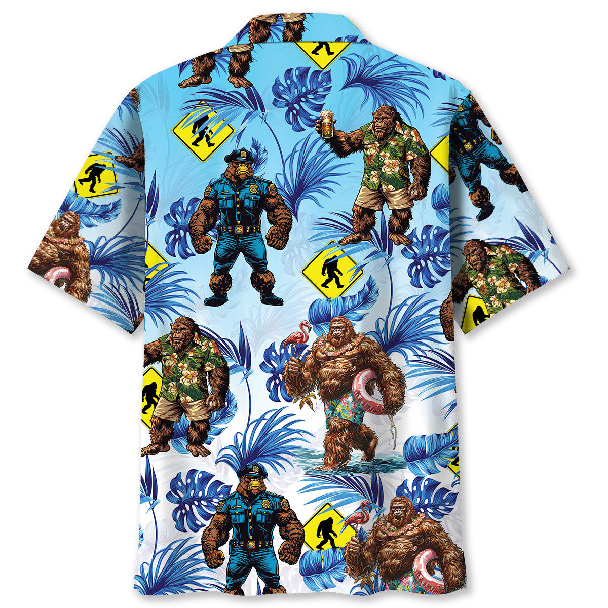 Bigfoot Crossing Hawaiian Shirt