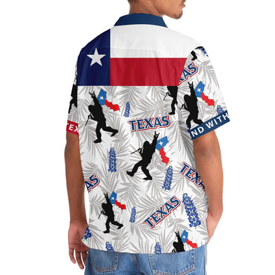 Bigfoot I Stand With Texas Hawaiian Shirt