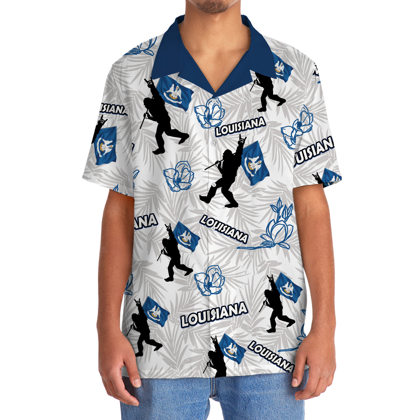Lousiana Bigfoot Hawaiian Shirt