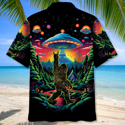Alien Bigfoot Pocket Hawaiian Shirt