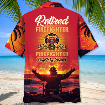 Firefighter Retirement Pocket Hawaiian Shirt