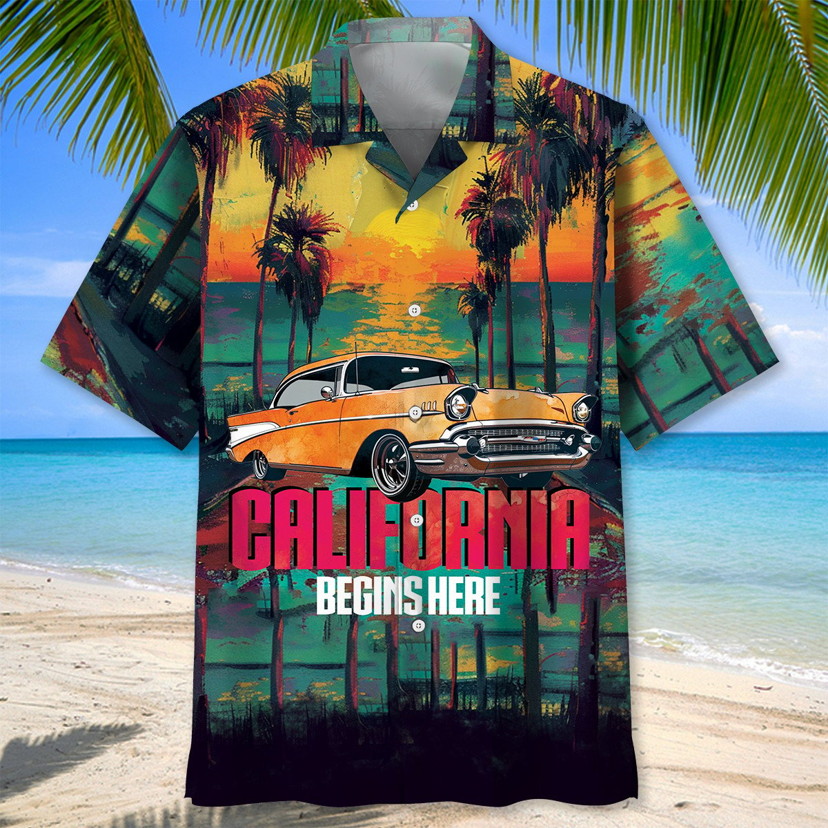 California Begins Here Hawaiian Shirt