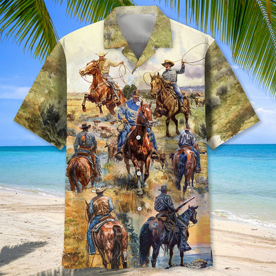 Cowboy Vintage Art Hawaiian Shirt