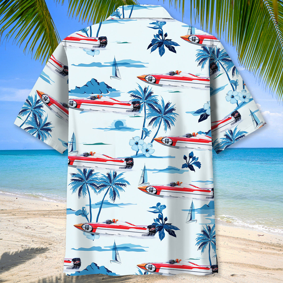 Tropical Boat Racing Hawaiian Shirt