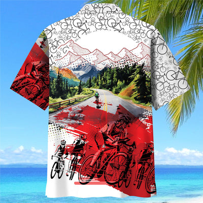 Cycling Route Hawaiian Shirt