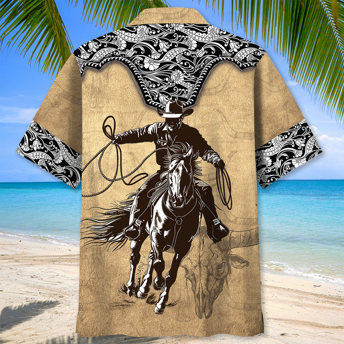 Vintage Cowboy Hawaiian Shirt