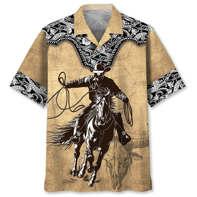 Vintage Cowboy Hawaiian Shirt