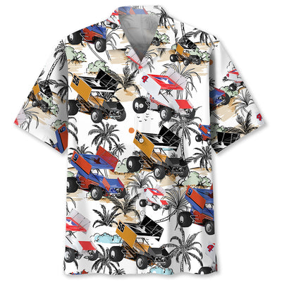 Tropical Sprint Car Racing Hawaiian Shirt