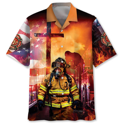 Firefighter Brave Hawaiian Shirt