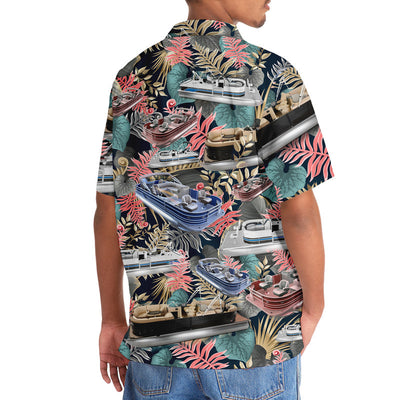 Tropical Pontoon Boat Hawaiian Shirt