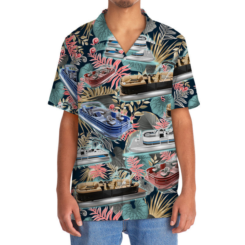 Tropical Pontoon Boat Hawaiian Shirt