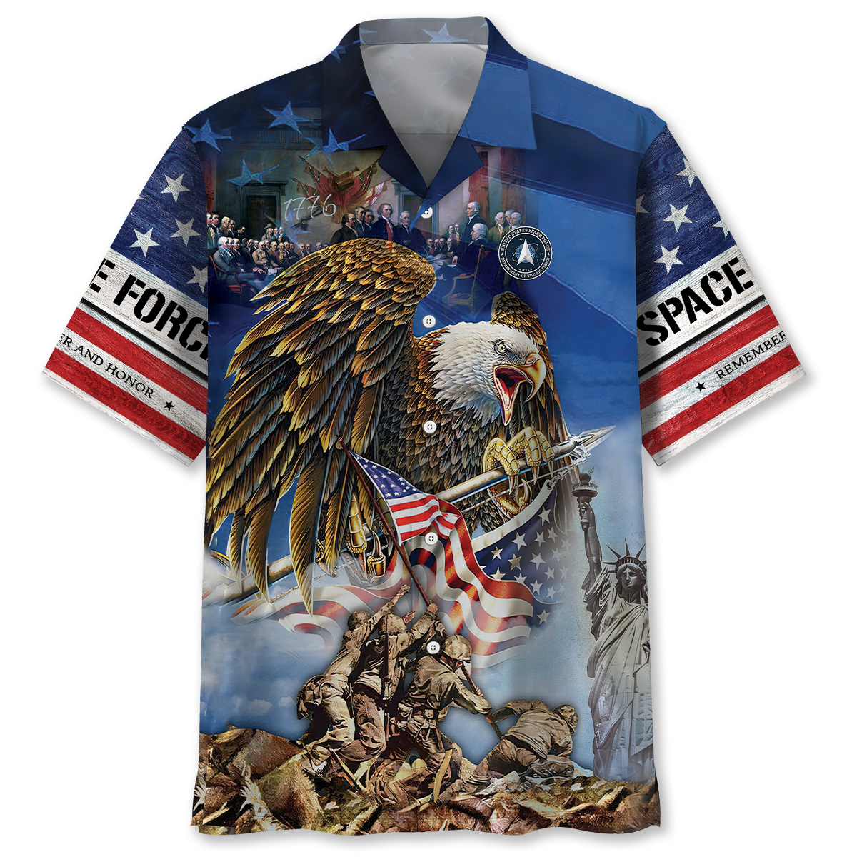 American Pride US Veterans Hawaiian Shirt